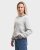 Natural Style Iceland Womens Braided High Neck Wool Jumper White