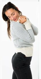 Fuza Wool Liv Womens Merino Sweater White Denim