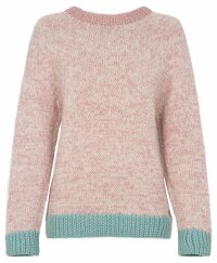 Fuza Wool Astra Damen Merino Strickpullover Rosa